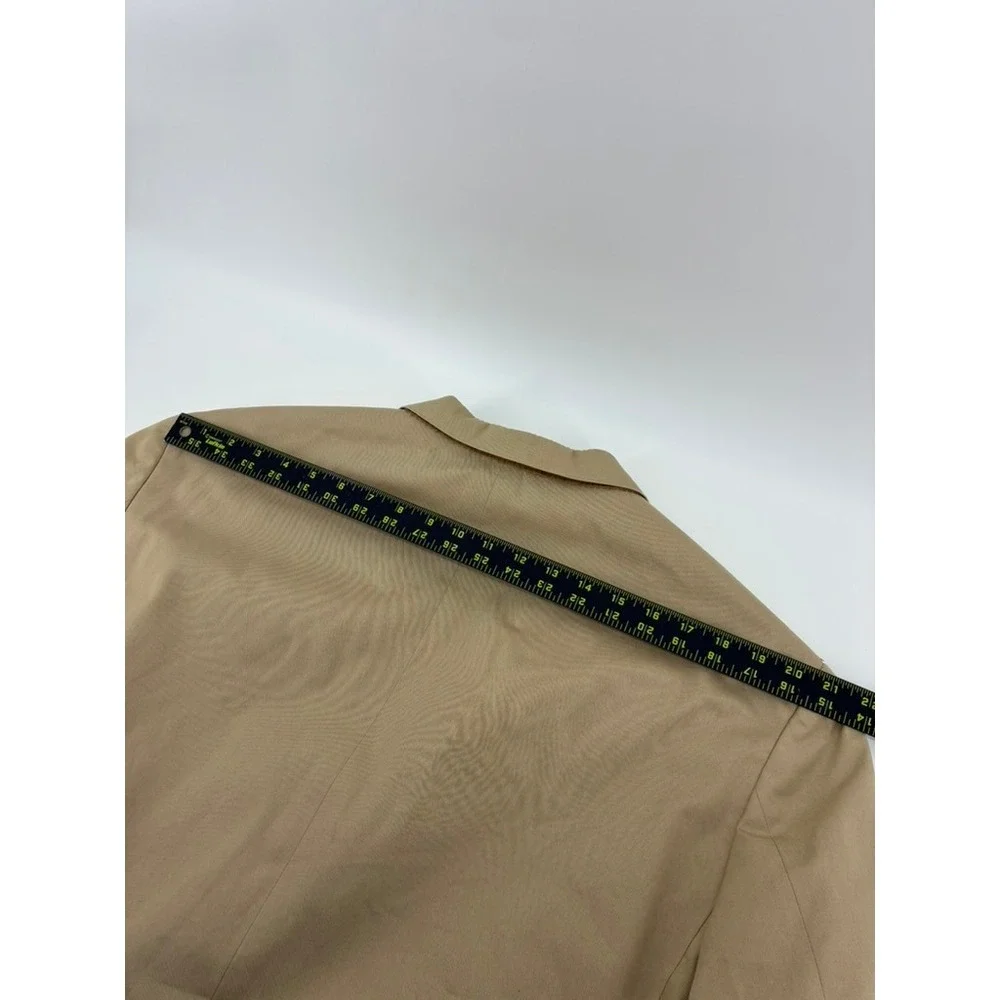 J Crew Crosby Blazer 46L Tan Khaki Cotton Sport Coat Bemberg Lined Jacket